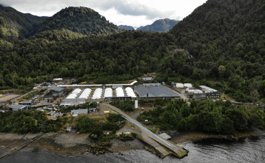 Mowi ønsker å lage grønt hydrogen ved å benytte overskuddskraft fra vannkraftverket som driver smoltanlegget deres i Aysén-regionen. Foto: Mowi.