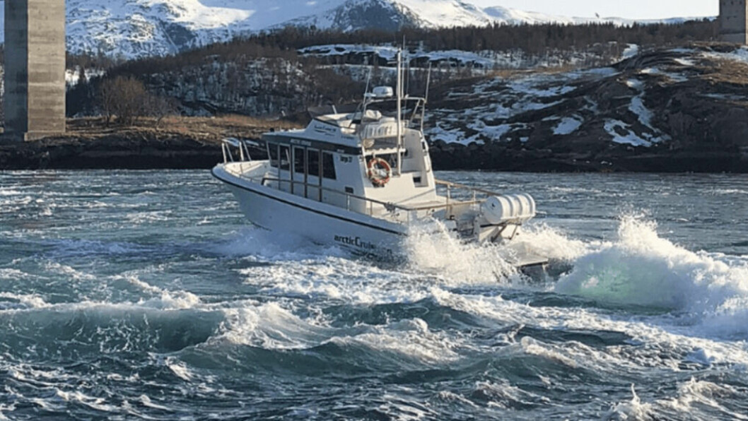 De tre Mowi-ansatte ble reddet opp av havet av en Arctic Cruise båt. Illustrasjonsfoto: Arctic Cruise