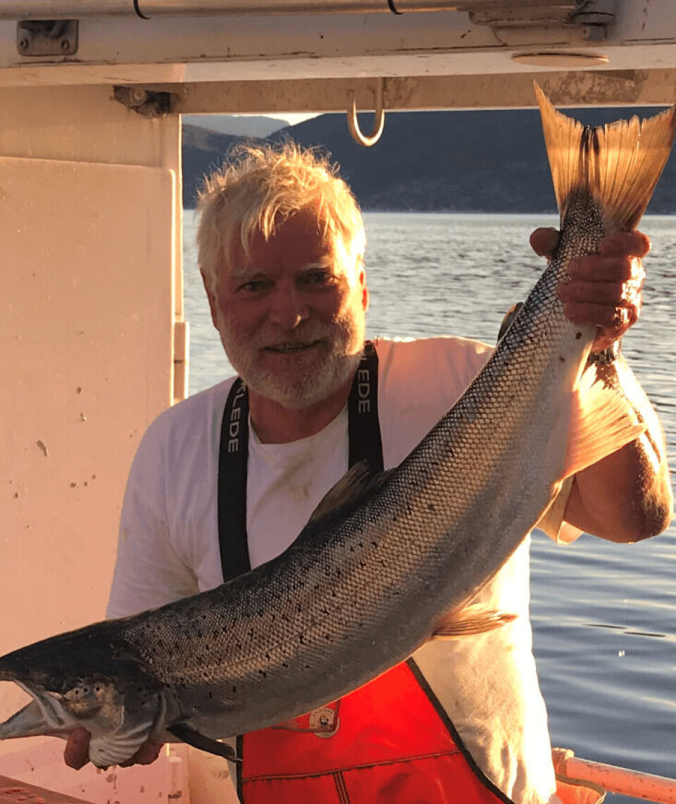 Sjølaksefisker Knut Haugen. Foto: privat.