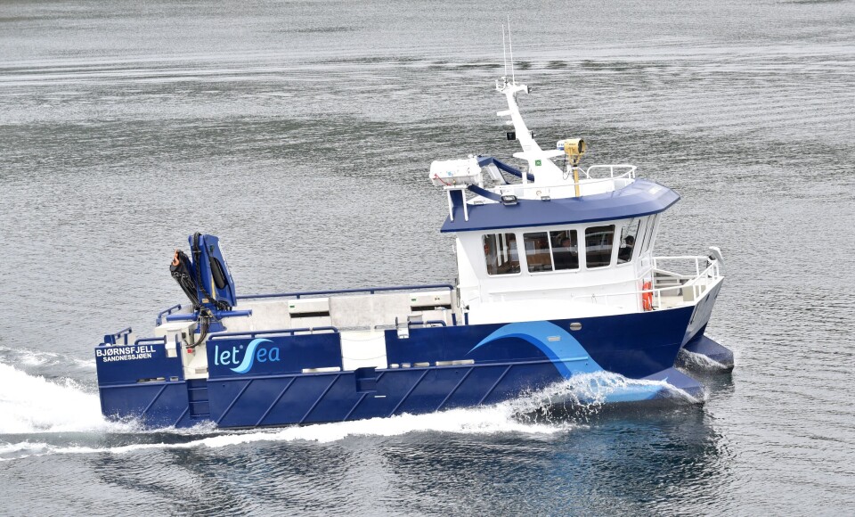 BJØRNSFJELL – en NabCat 1350 – ble nylig overlevert fra Moen Marin til LetSea AS. Foto: Moen Marin. BJØRNSFJELL – en NabCat 1350 – ble nylig overlevert fra Moen Marin til LetSea AS. Foto: Moen Marin.