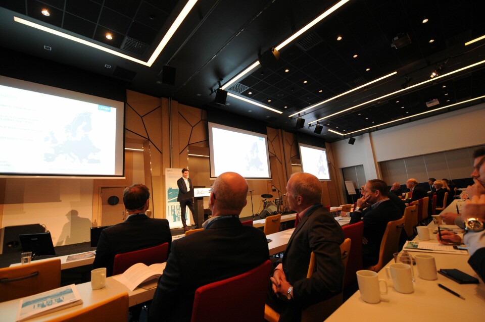 Lerøy presenterte tall på 'Hordaland på Børs' i Bergen torsdag. Foto: Pål Mugaas Jensen Lerøy presenterte tall på 'Hordaland på Børs' i Bergen torsdag. Foto: Pål Mugaas Jensen