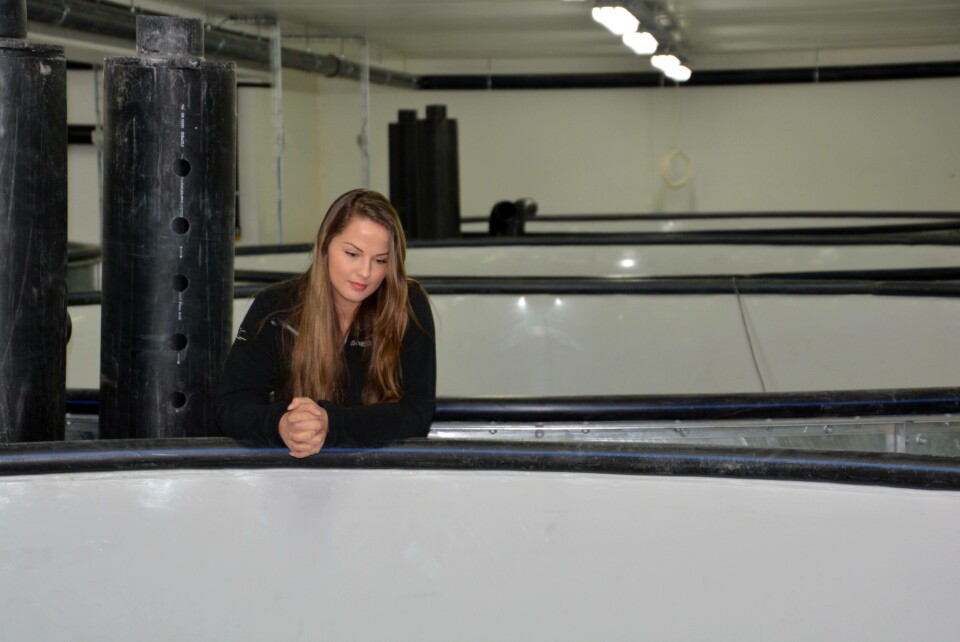 Draftsansvarlig i Helgeland smolt, Liza-Mari Widnes Isaksen. Foto: Helgeland smolt. Draftsansvarlig i Helgeland smolt, Liza-Mari Widnes Isaksen. Foto: Helgeland smolt.