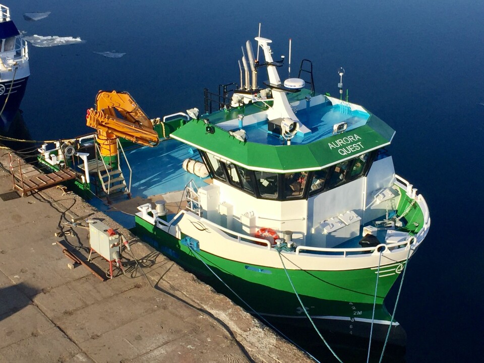 Aurora Quest ble bygget av de norske bedriftene Marin Design og Vikna Slipen, men skal operere i Skottland. Foto: Colin Leask Aurora Quest ble bygget av de norske bedriftene Marin Design og Vikna Slipen, men skal operere i Skottland. Foto: Colin Leask