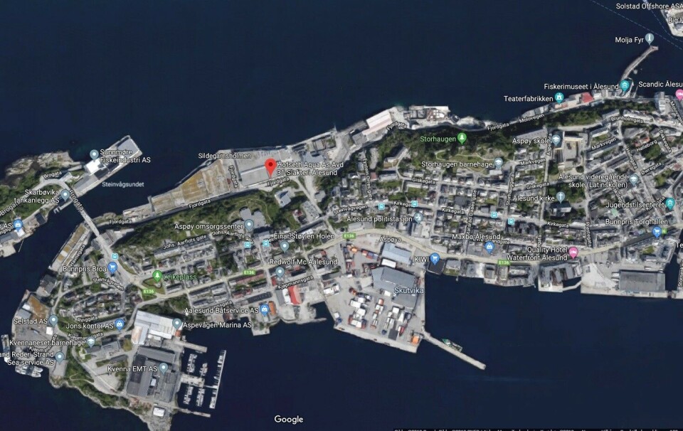 Hofseth Aqua har oppgradert sitt slakteri som ligger på Aspøya i Ålesund Sentrum. Slakteriet huset tidligere Fjordlaks. Foto: Google maps. Hofseth Aqua har oppgradert sitt slakteri som ligger på Aspøya i Ålesund Sentrum. Slakteriet huset tidligere Fjordlaks. Foto: Google maps.