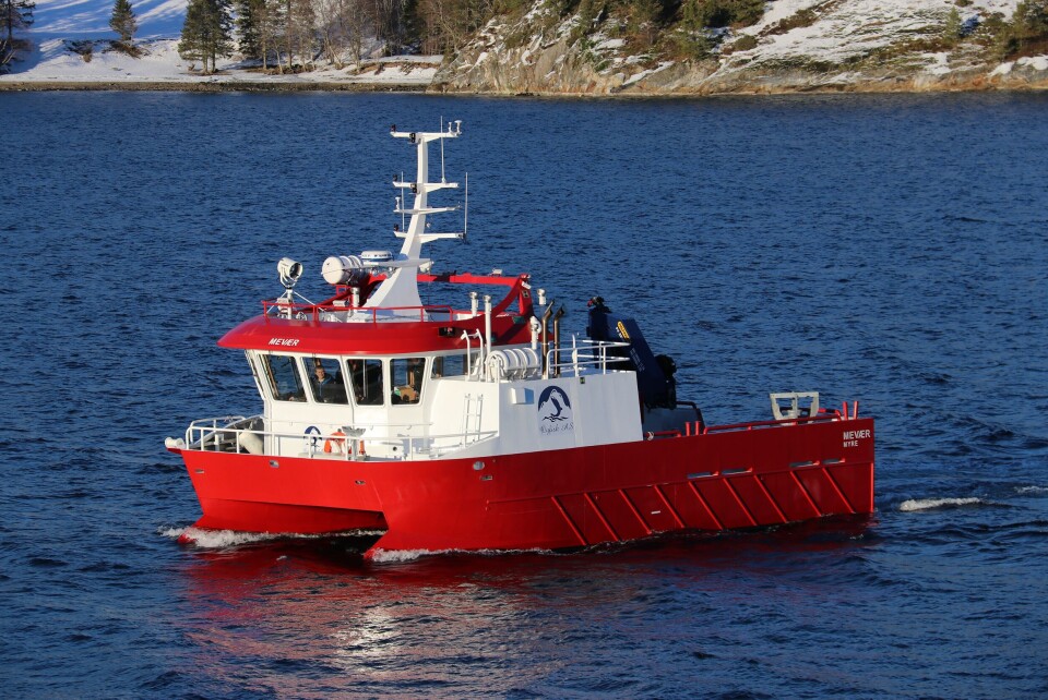 MS Mevær er det første fartøyet levert fra Moen Marin til Øyfisk. Foto: Moen Marin. MS Mevær er det første fartøyet levert fra Moen Marin til Øyfisk. Foto: Moen Marin.