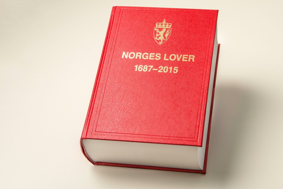 Norges lover. Foto: lovdata.no