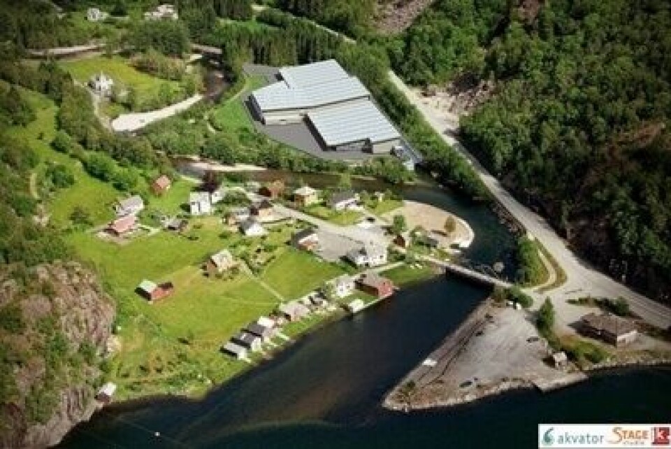 Smoltanlegg/RAS-anlegg på Fjæra i Etne Kommune. Foto: Marine Harvest.