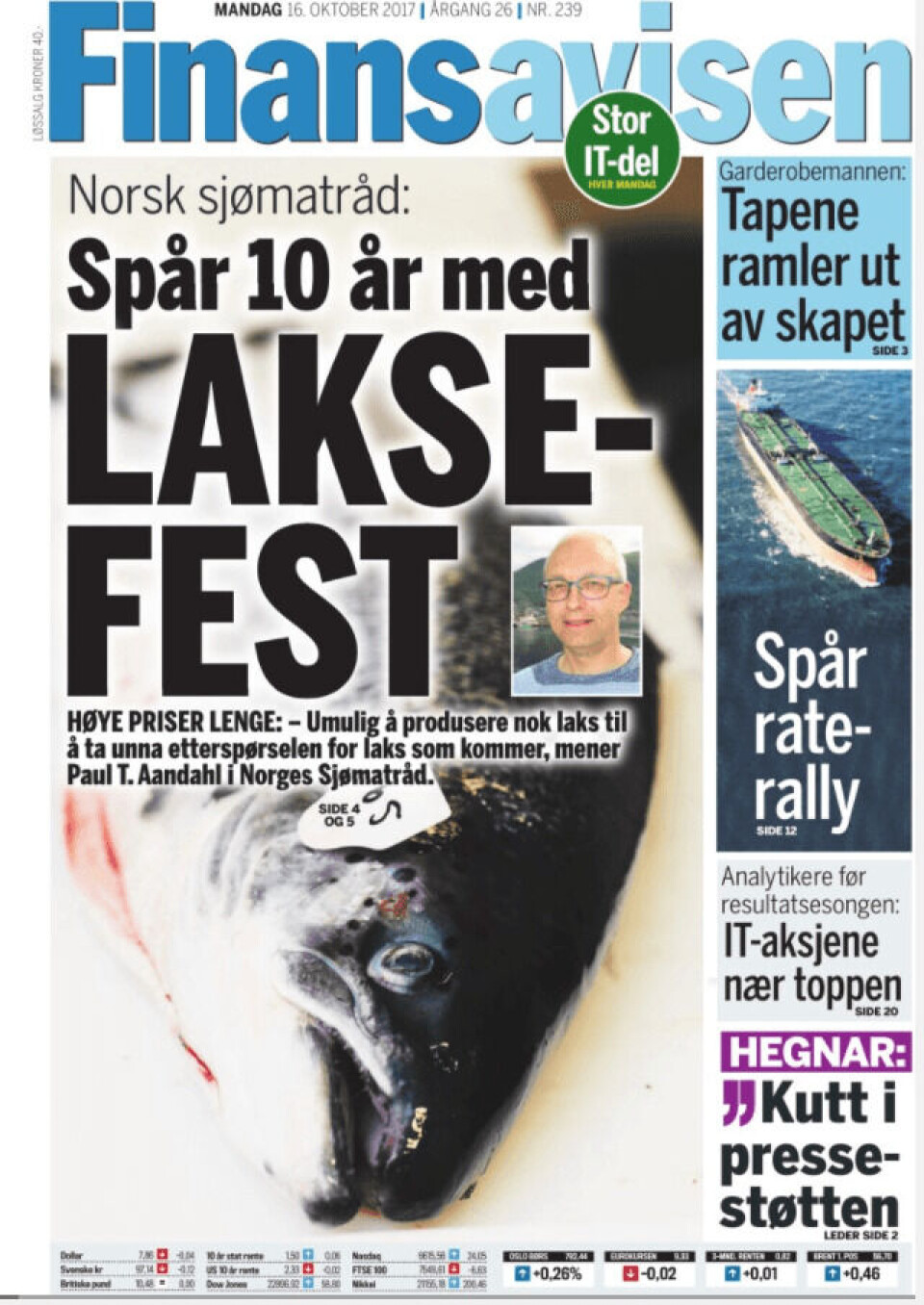 Laksemarkedene vil vokse fortere enn vi klarer å holde tritt med produksjonen, tror Paul T. Aandahl i Norges Sjømatråd.