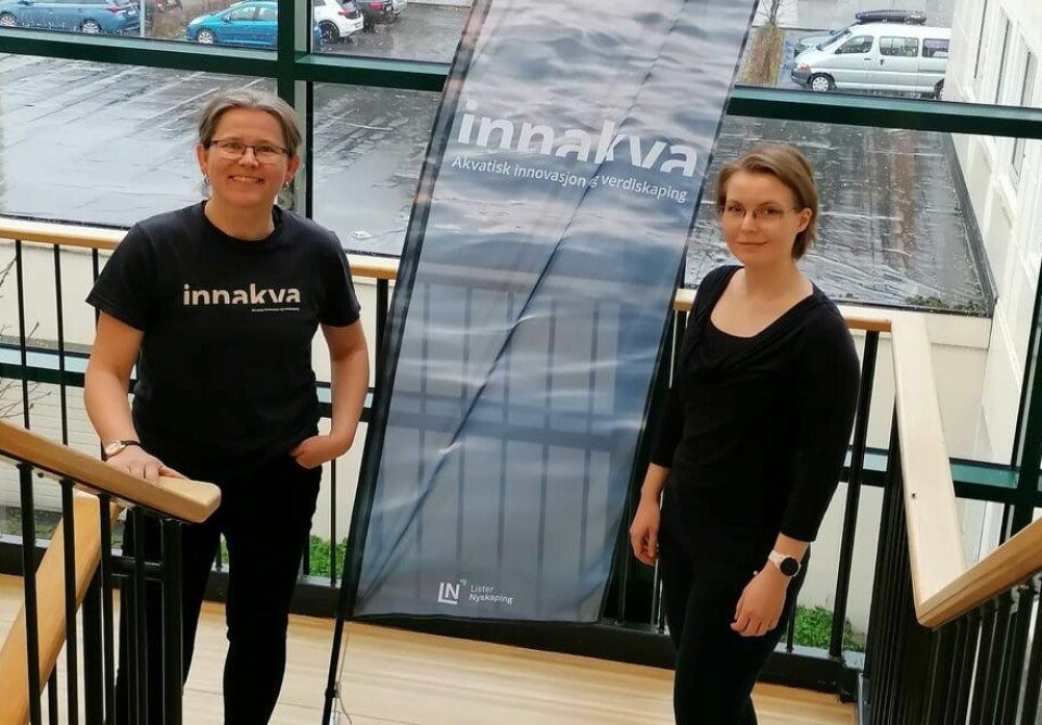 Første arbeidsdag: Lone Sunniva Jevne (til høyre) sammen med tidligere daglig leder i Innakva LAB, Liv Birkeland. Foto: Innakva LAB