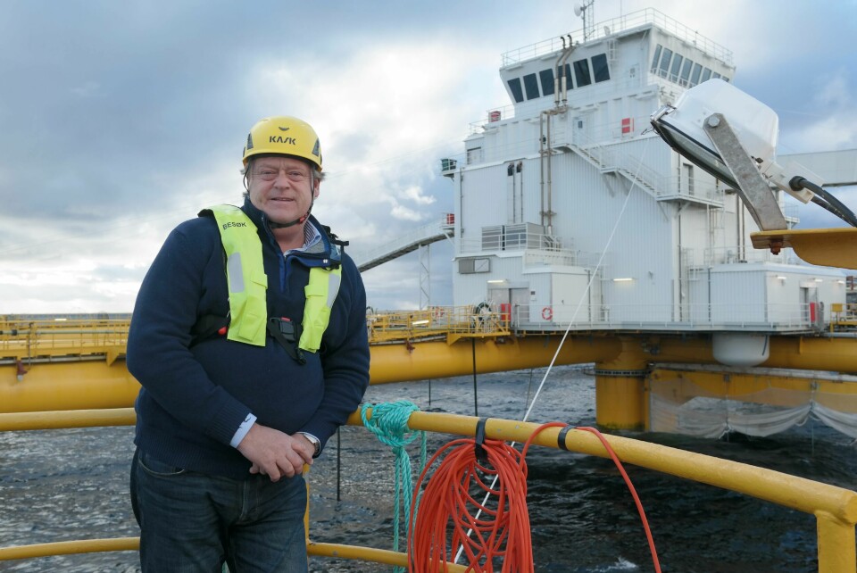I oktober 2018 besøkte fiskeriminister Harald T. Nesvik den første havmerden, som tilhører Salmar. Foto: NFD