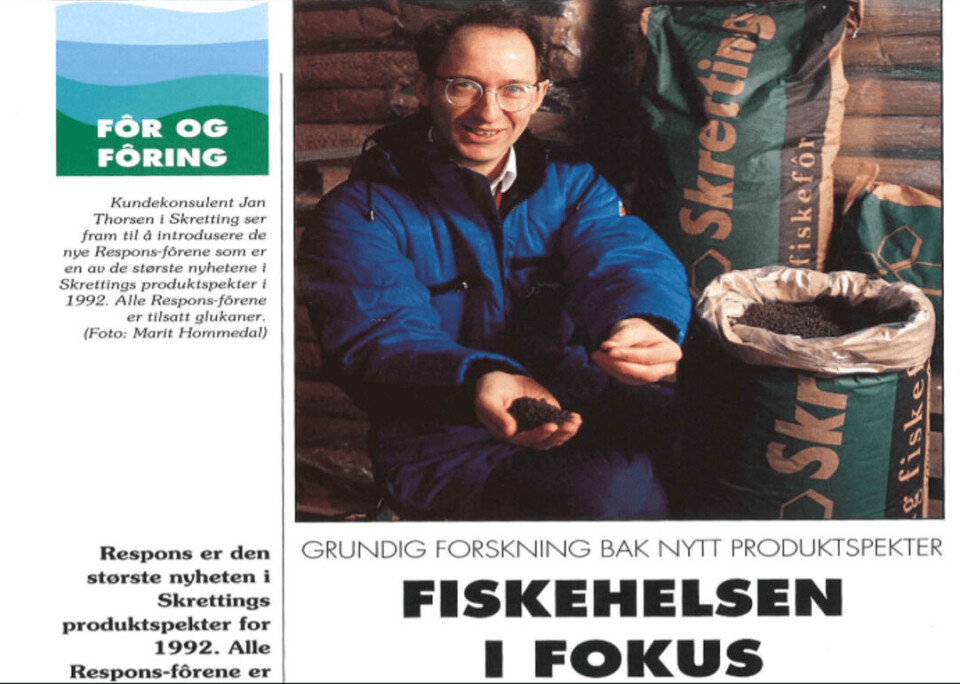 Fiskehelse i fokus under lanseringen av det første helsefôret. Foto: Faksimile fra Mærkanten.