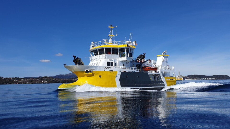 Prosessbåten Taumar. Foto: Napier