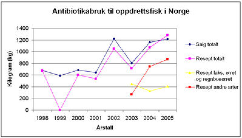 Mer antibiotika til torsk - mindre til laks