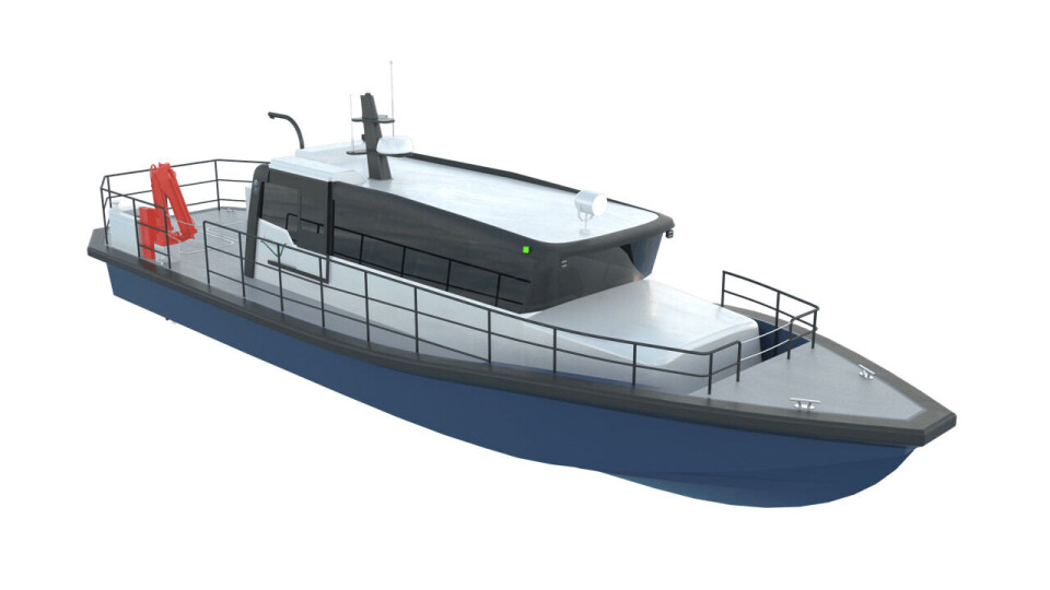 Fartøyet vil bli bygget og utrustet hos Tuco Yacht Verft ApS i Faaborg Danmark som også har designet det. Illustrasjonsfoto: ProZero Norge AS.