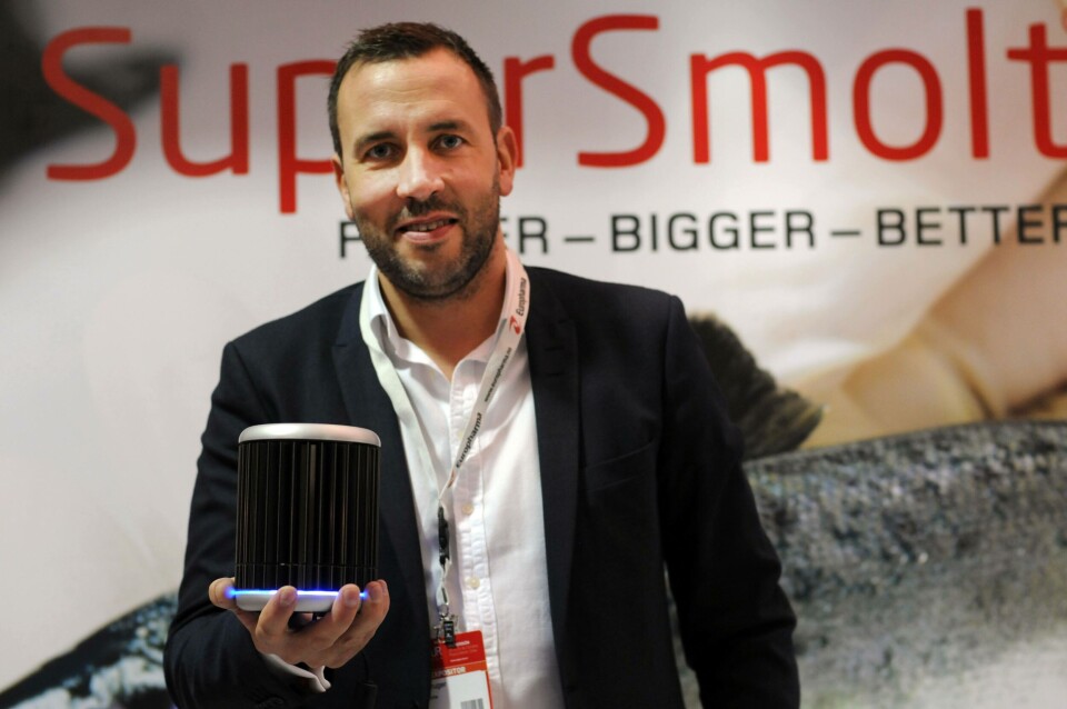 Paal Christian Krüger i Europharma sier de er fornøyd med å ha fått innvilget SuperSmolt FeedOnly-patentet. Foto: Pål Mugaas Jensen/Kyst.no.