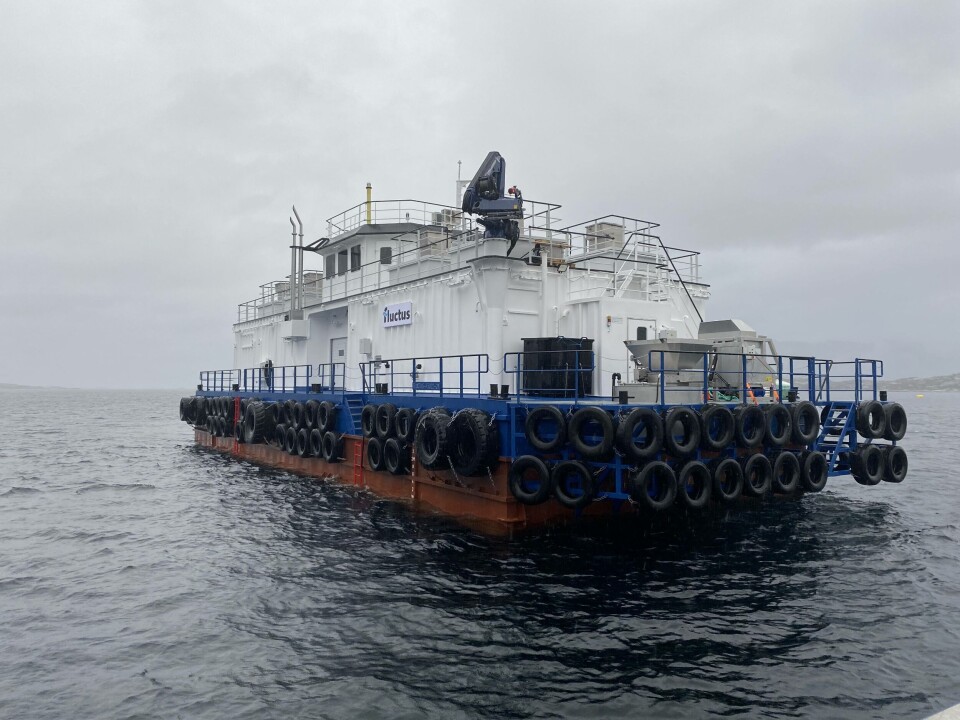Fluctus har nylig overlevert en ny fôrflåte til Sandnes Fiskeoppdrett. Foto: Fluctus
