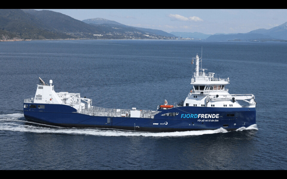 Selskapene skal frakte fôr sammen under navnet «Fjordfrende». Illustrasjon: Skretting