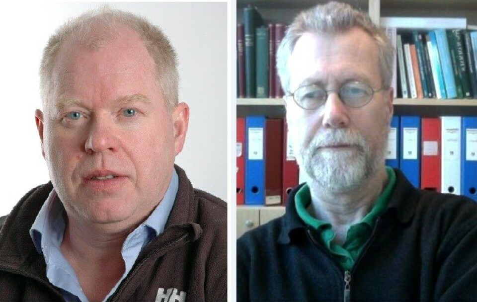 Professor Frank Nilsen og Arne Skorping. Professor Frank Nilsen og Arne Skorping.