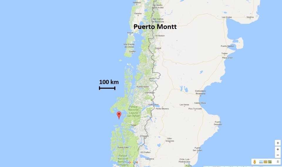 Penas-gulfen i Chile.