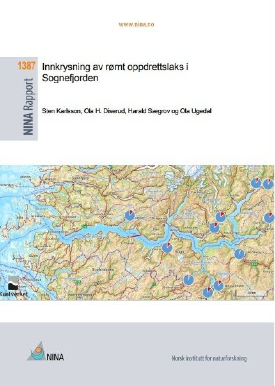 Nina-rapport 1387, utgitt i august 2017: 'Innkrysning av rømt oppdrettslaks i Sognefjorden'