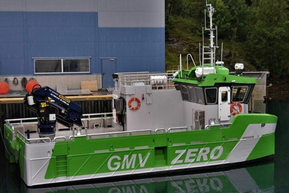 GMV Zero er en lokalitetsbåt med hoveddimensjoner 13,97×7,6m, og er utstyrt med kran på 32 tonnmeter, 2 capstaner på 3 tonn samt en elektrisk vinsj på 12t med regenerativ bremsing. Foto: Grovfjord Mek. Verksted.