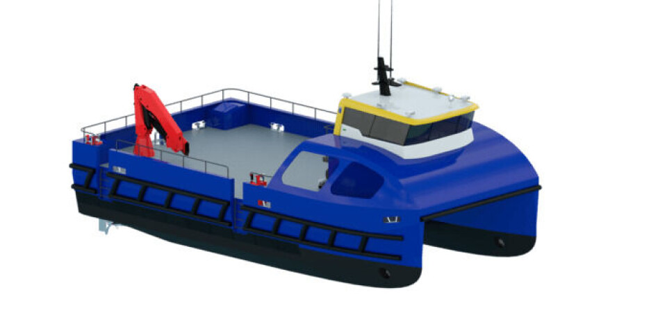 Arbeidskatamaranen ProZero. Illustrasjon Tuco Marine.