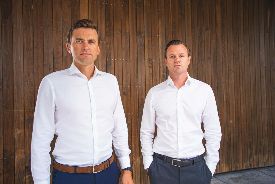 Kjetil Haga (t.v) har sammen med forretningspartner Simen Landmark bygget opp investeringsfondet Bluefront Equity.