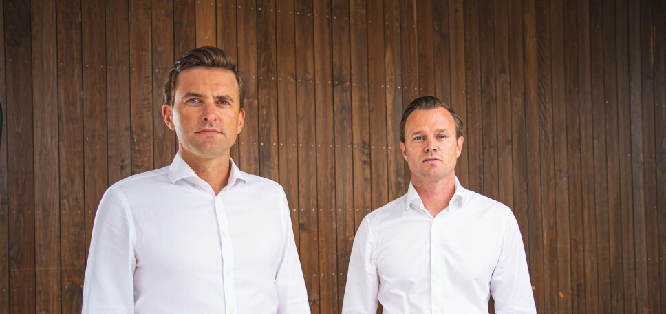 Kjetil Haga (t.v) har sammen med forretningspartner Simen Landmark bygget opp investeringsfondet Bluefront Equity, som melder de går enda tyngre inn i Redox AS med en eierandel på 80 prosent.