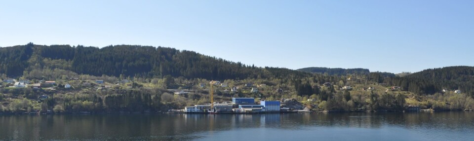Mundal båt bygger pumpeflåte for Lerøy Midt. Foto: Mundal Båt