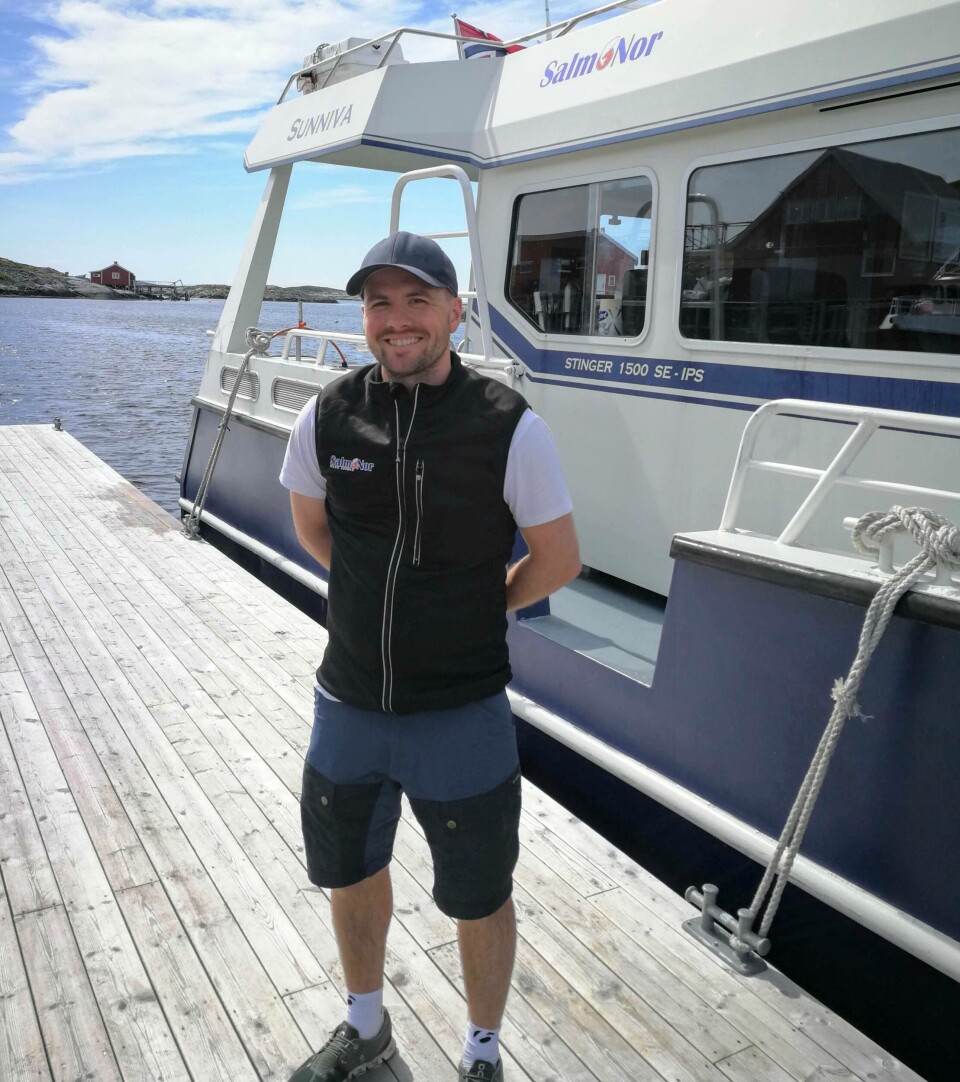 Salmonor har ansatt  Einar Parelius Bjørnsønn Overrein som ny visningsleder for deres visningssenter som ligger i Rørvika i Trøndelag. Foto: Salmonor.