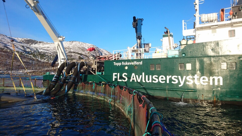 AKVA FLS Avlusingssystem er utviklet av Flatsetsund Engineering AS, som leverer ulike typer industriutstyr til oppdrettsnæringen. Alt salg av FLS-avlusningssystem samt FLS veie- og tellesystem i Norden vil gå gjennom AKVA group. AKVA FLS Avlusingssystem er utviklet av Flatsetsund Engineering AS, som leverer ulike typer industriutstyr til oppdrettsnæringen. Alt salg av FLS-avlusningssystem samt FLS veie- og tellesystem i Norden vil gå gjennom AKVA group.