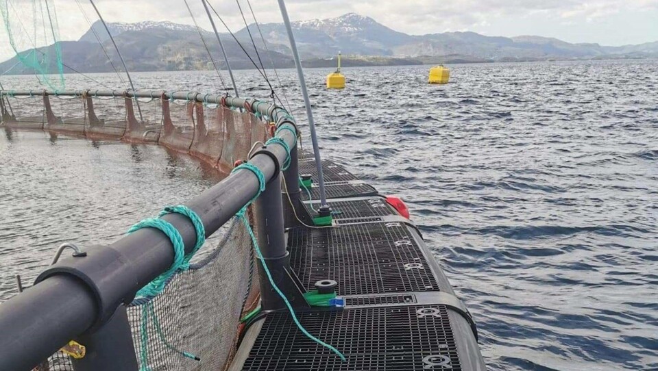 En isoporfri merd fra AKVA group. Foto: AKVA group