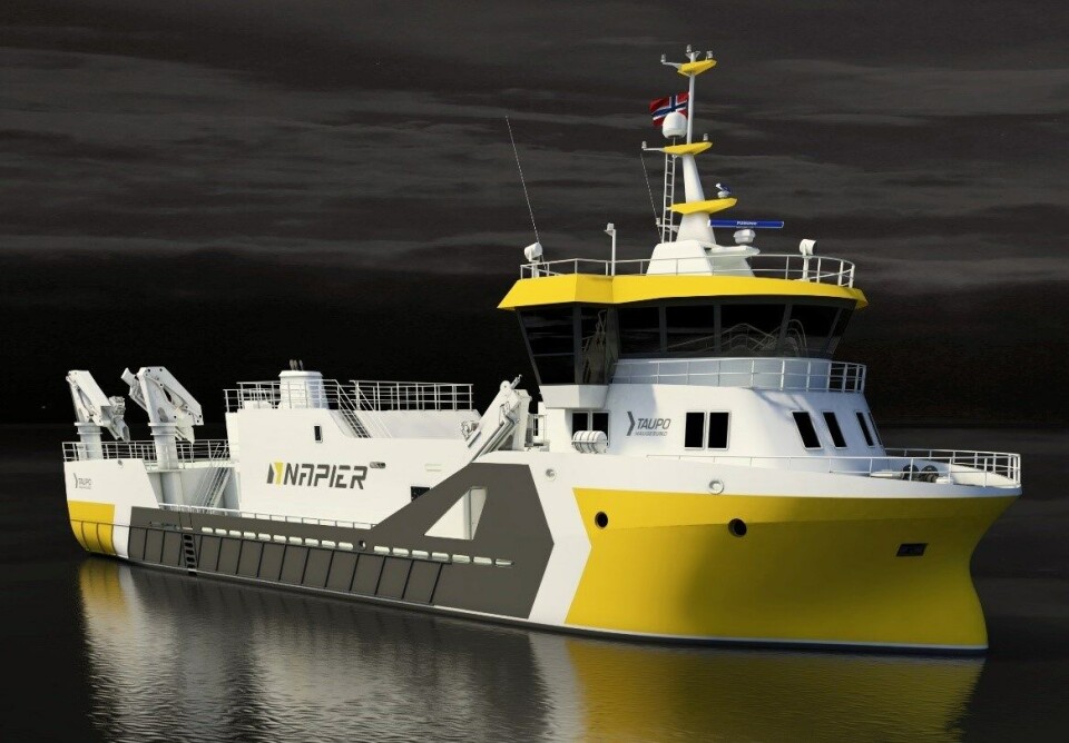 Napier på Bømlo har kontrahert en ny prosessbåt hos Fitjar Mek. Verksted. Foto: Napier