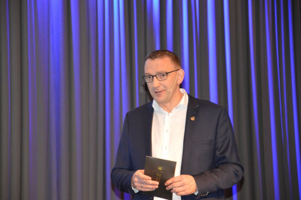 Statsekretær Roy Angelvik på AqKva 2018. Foto: Therese Soltveit.