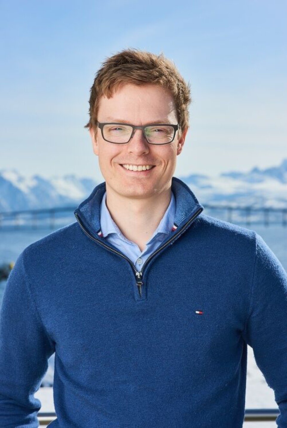 Kommunikasjonssjef Lars Fredrik Martinussen ser frem til å endelig få se Havfarmen. Foto: Nordlaks.