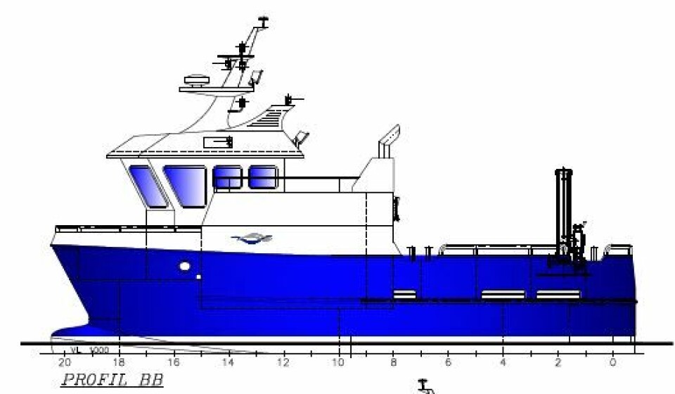Folla Maritime Service AS har inngått kontrakt med Nærøysund Aquaservice AS om levering av servicefartøy. Illustrasjonsfoto: Folla.