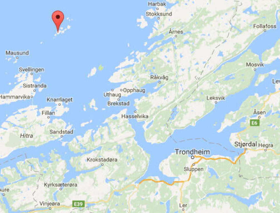Sørburøy i Frohavet. Kilde: Google Maps.
