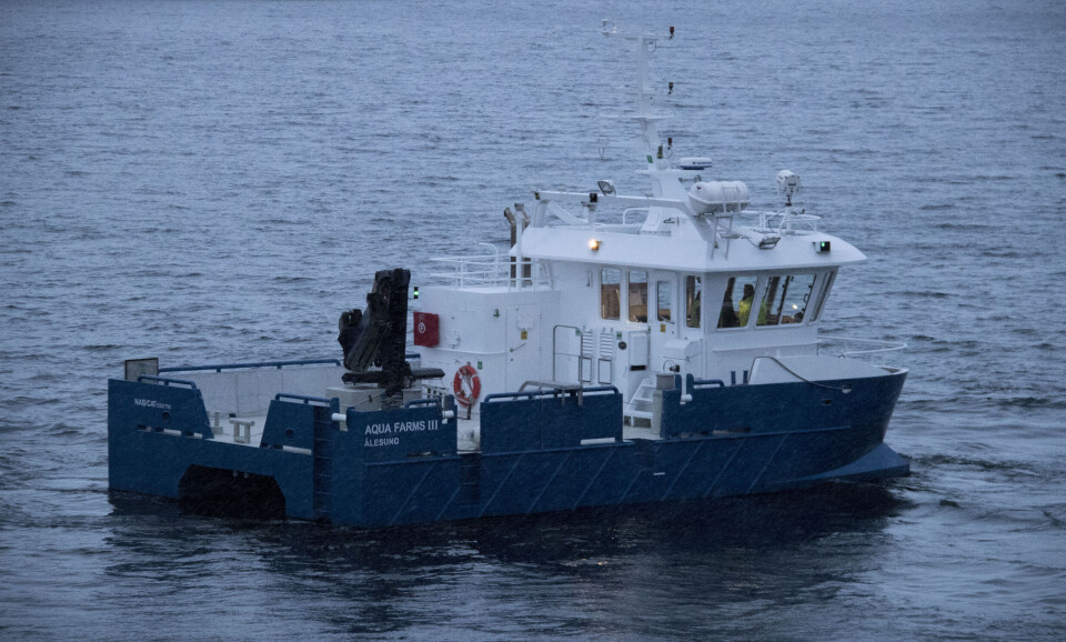 Årets første leveranse fra Moen Marin AS avbildet i Kolvereidvågen før avgang til Sunnmøre og Aqua Farms Vartdal AS. Foto: Moen Marin AS Årets første leveranse fra Moen Marin AS avbildet i Kolvereidvågen før avgang til Sunnmøre og Aqua Farms Vartdal AS. Foto: Moen Marin AS