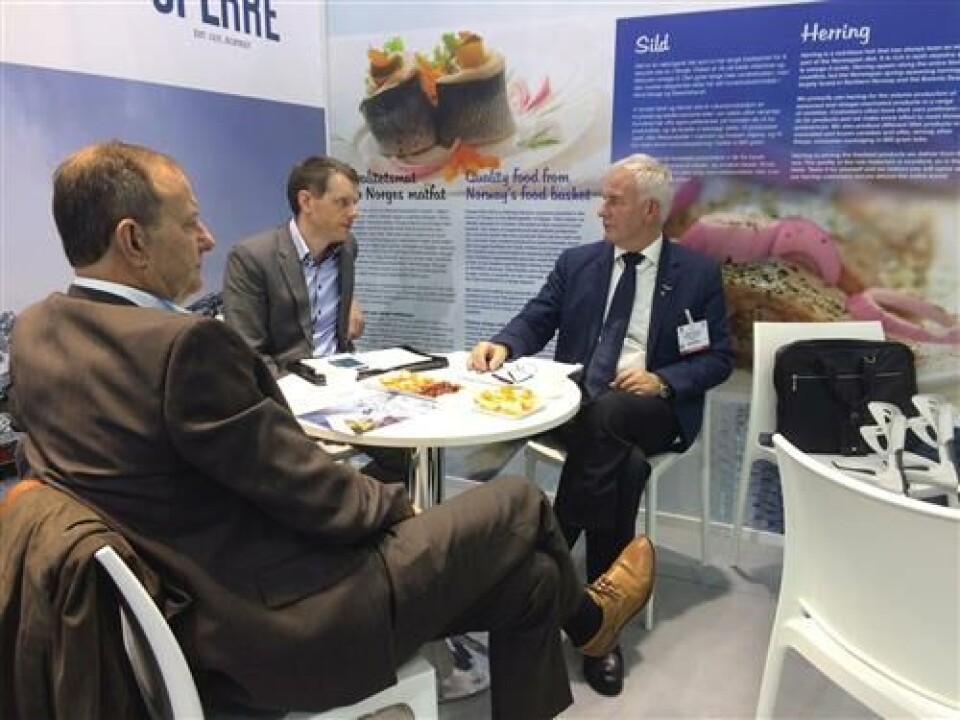 Under Seafood Expo 2016 i Brussel kommer man i kontakt med kunder fra hele verden. Foto: Ketil Olsen.