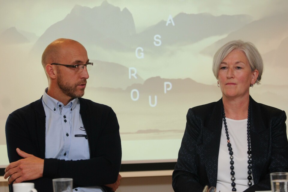 Håvard Jørgensen er administrerende direktør i Biomar og Anne-Kristine Øen er administrerende direktør i Salmon Group. Foto: Pål Mugaas Jensen. Håvard Jørgensen er administrerende direktør i Biomar og Anne-Kristine Øen er administrerende direktør i Salmon Group. Foto: Pål Mugaas Jensen.