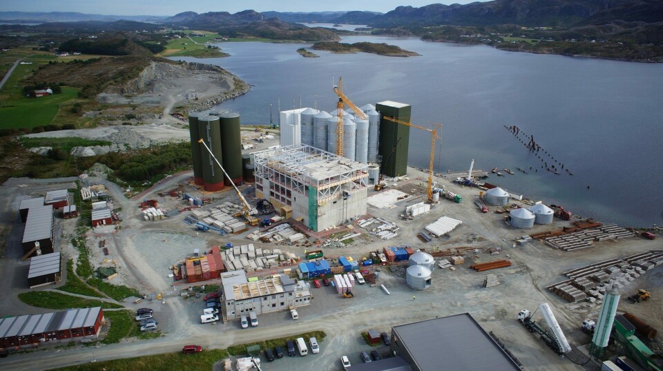 Illustrasjonsfoto fra byggingen av fabrikken.