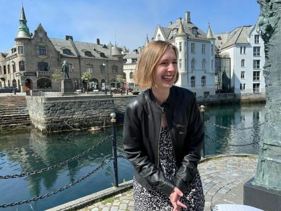 Næringsminister Iselin Nybø i Ålesund. Foto: NFD