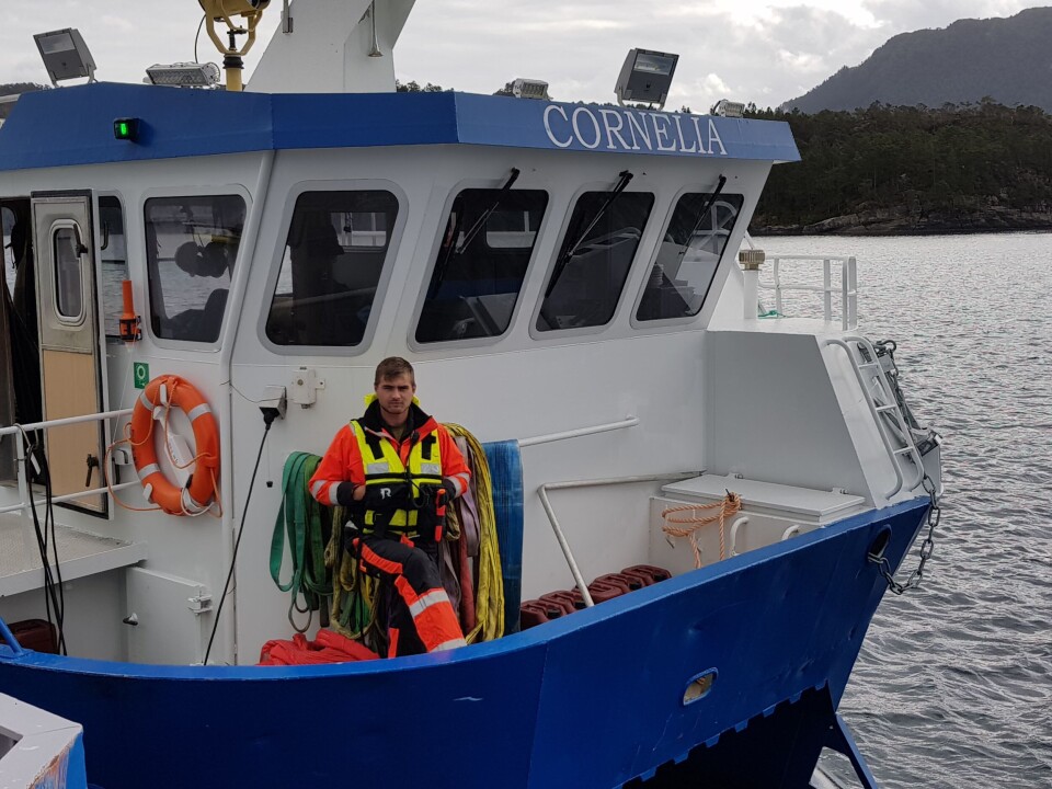 Henrik Teigland gjer alt av serviceoppdrag og opererer for det meste på lokalitetar i Kvinnherad kommune. Foto: Alsaker Fjordbruk.