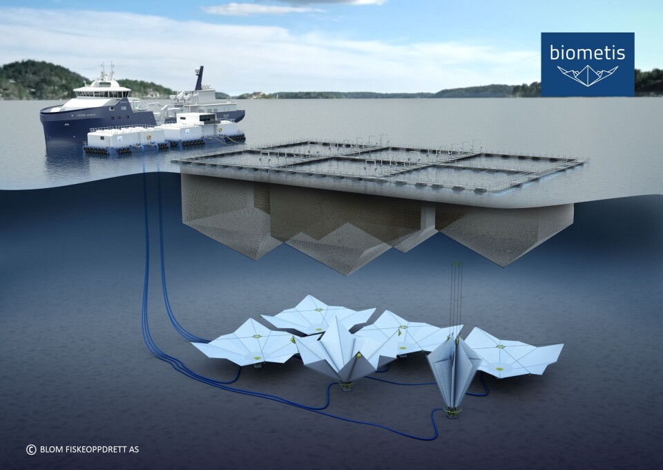 Blom Biometis – system for oppsamling og håndtering av slam fra oppdrettsnæringen Foto: Blom Fiskeoppdrett AS