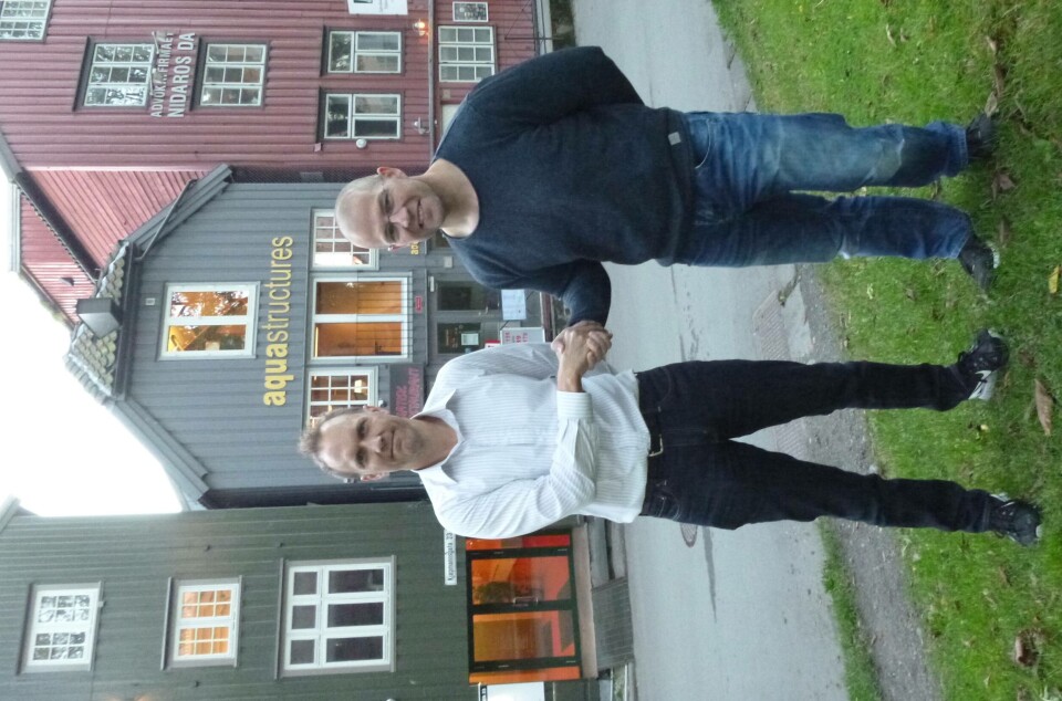 Are Berstad (tv) og Joachim Buarø til høyre på bildet. Foto: Aquastructures