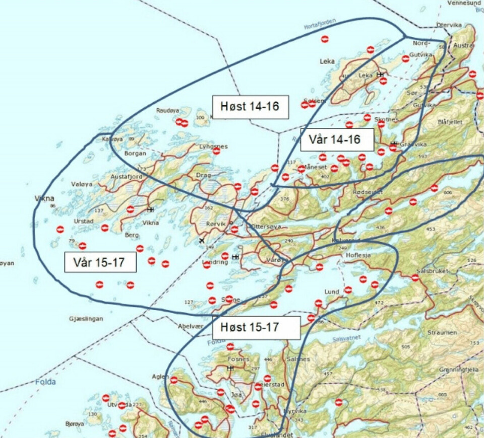 Figur 1: Sonestruktur i Nord-Trøndelag.