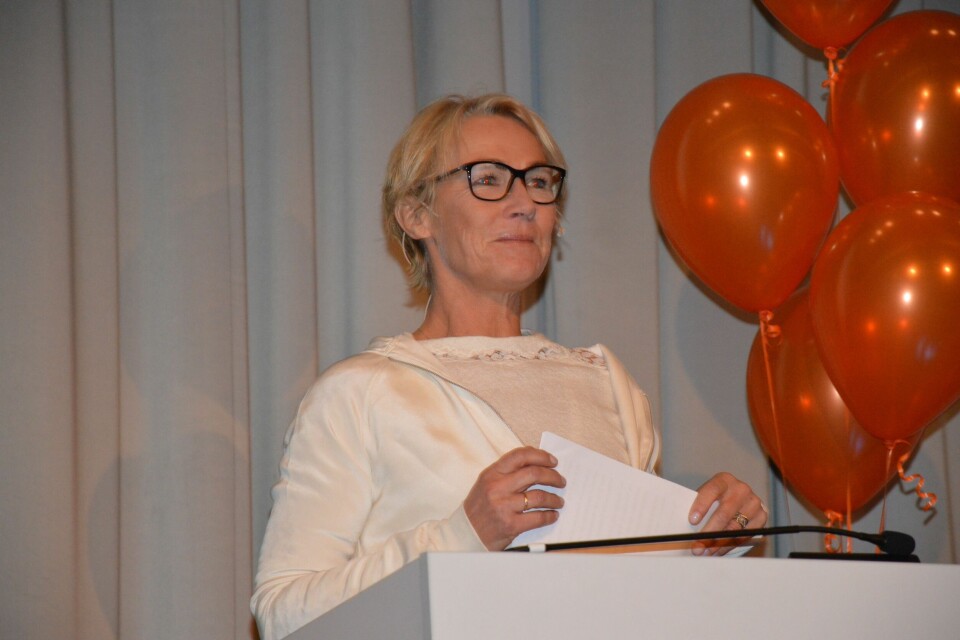 Elisabeth Grieg under Youngfish-konferansen i Bergen. Foto: Therese Soltveit