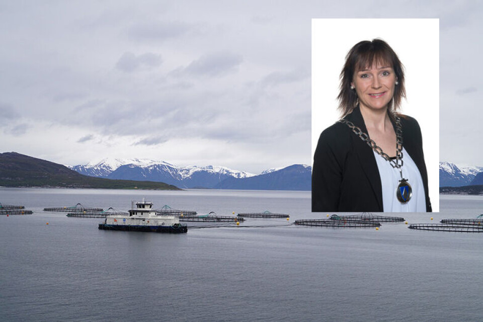 Ordfører Monica Nilesen fra Alta er talsperson for de 70 ordførerne som vil ha mer penger til å tilrettelegge for havbruk. Foto: Alta Kommune.