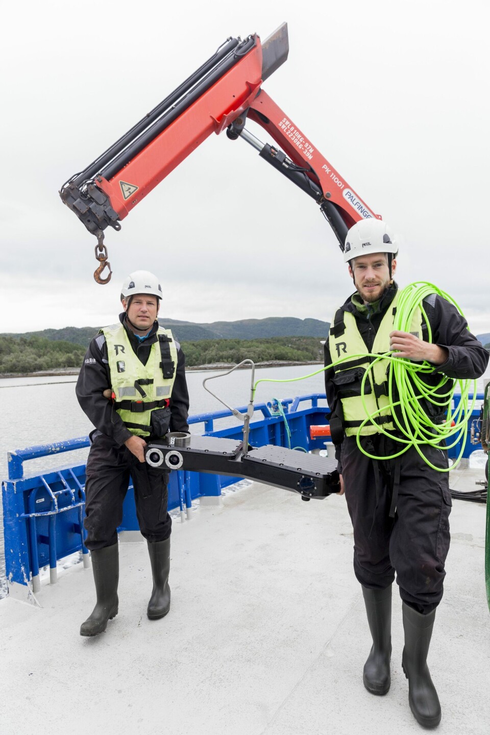 Optoscale har utviklet en biomassemåler som kan skille på enkeltfisk i merden. Foto: Optoscale.