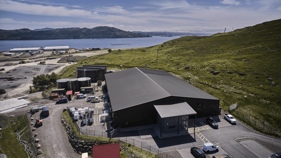 Scottish Salmon Company (Bakkafrost) sitt settefiskanlegg og postsmoltanlegg bygges ved Applecross i det nordvestlige høylandet i Skottland. Foto: HIE.